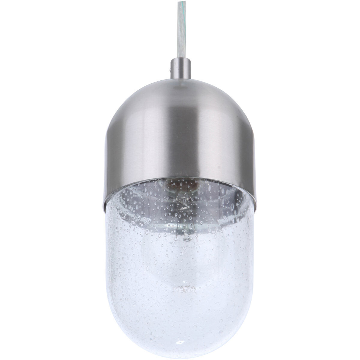 Pill 1 Light 4.25 inch Brushed Polished Nickel Mini Pendant Ceiling Light