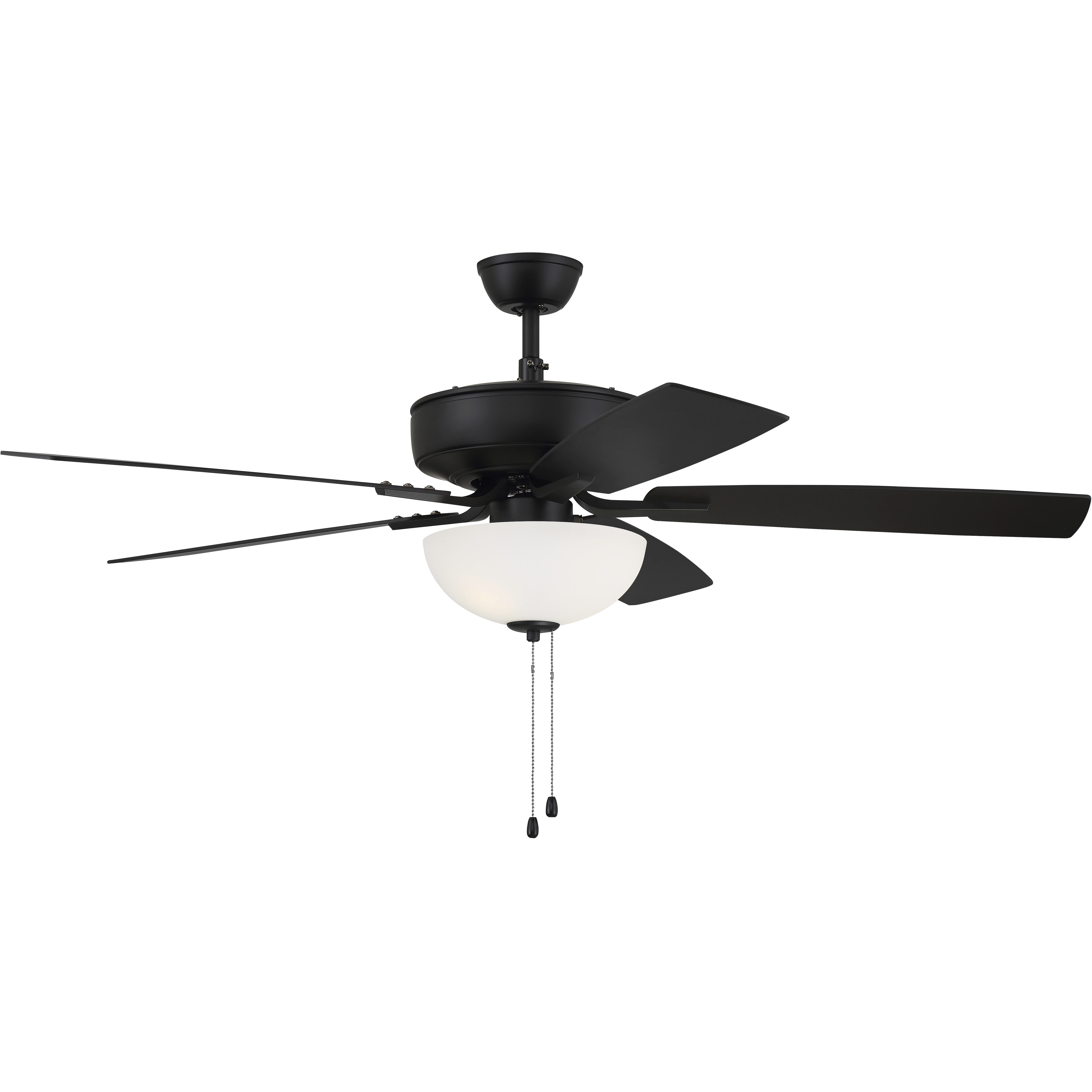 Pro Plus 211 52 inch Flat Black with Flat Black/Grey Wood Blades Contractor Ceiling Fan in Flat Black/Greywood