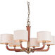 Gallery Huxley 6 Light 34.6 inch Vintage Brass Chandelier Ceiling Light, Gallery Collection