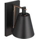 Blake 1 Light 6.3 inch Flat Black/Satin Brass Wall Sconce Wall Light
