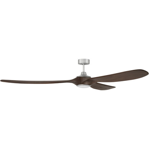 Envy 84 inch Painted Nickel with Dark Cedar Blades Ceiling Fan