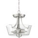 Neighborhood Grace 2 Light 13 inch Brushed Polished Nickel Convertible Semi Flush Ceiling Light in Clear Seeded, Neighborhood Collection