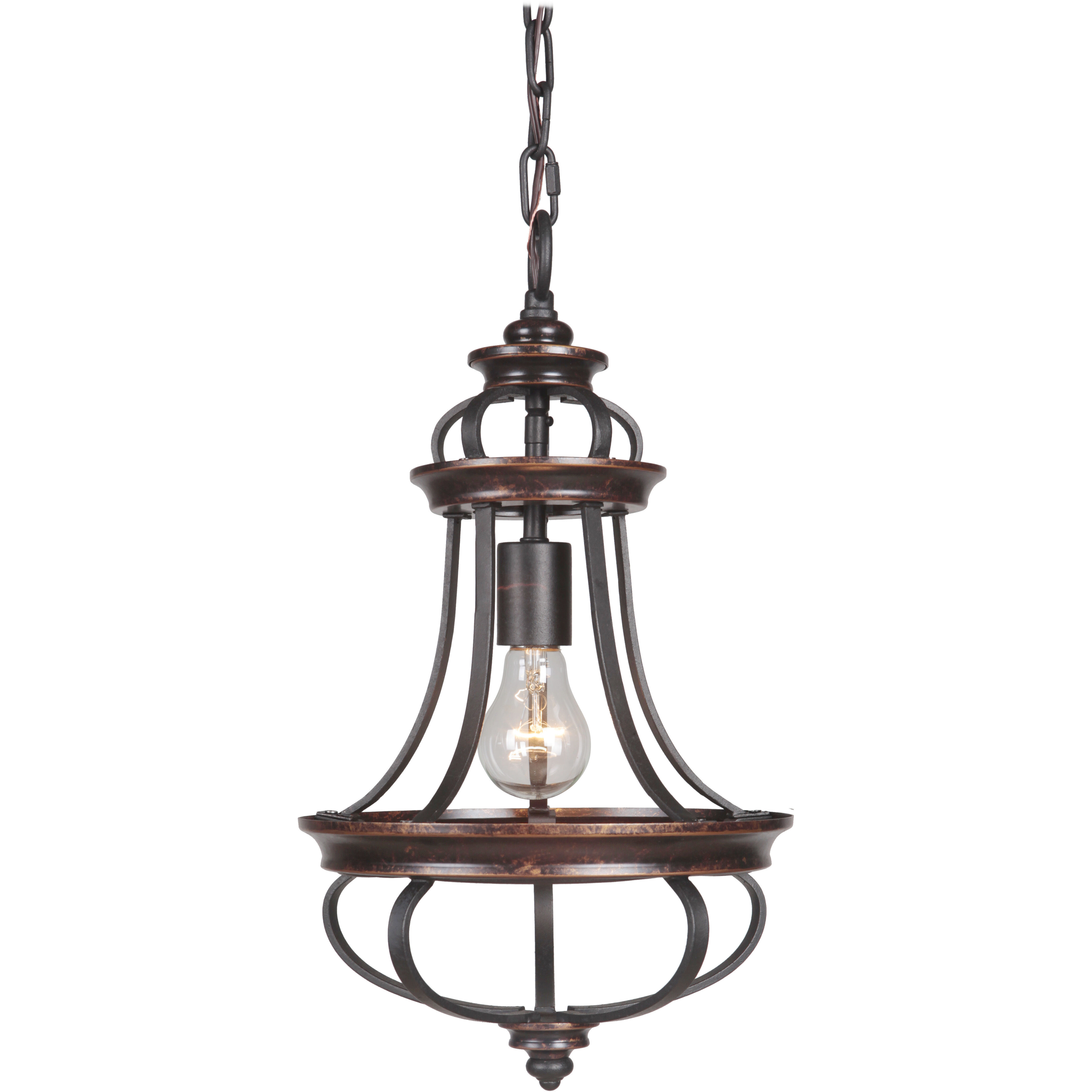 Stafford 1 Light 10 inch Aged Bronze/Textured Black Mini Pendant Ceiling Light