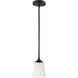 Helena 1 Light 5.5 inch Oiled Bronze Mini Pendant Ceiling Light, Jeremiah