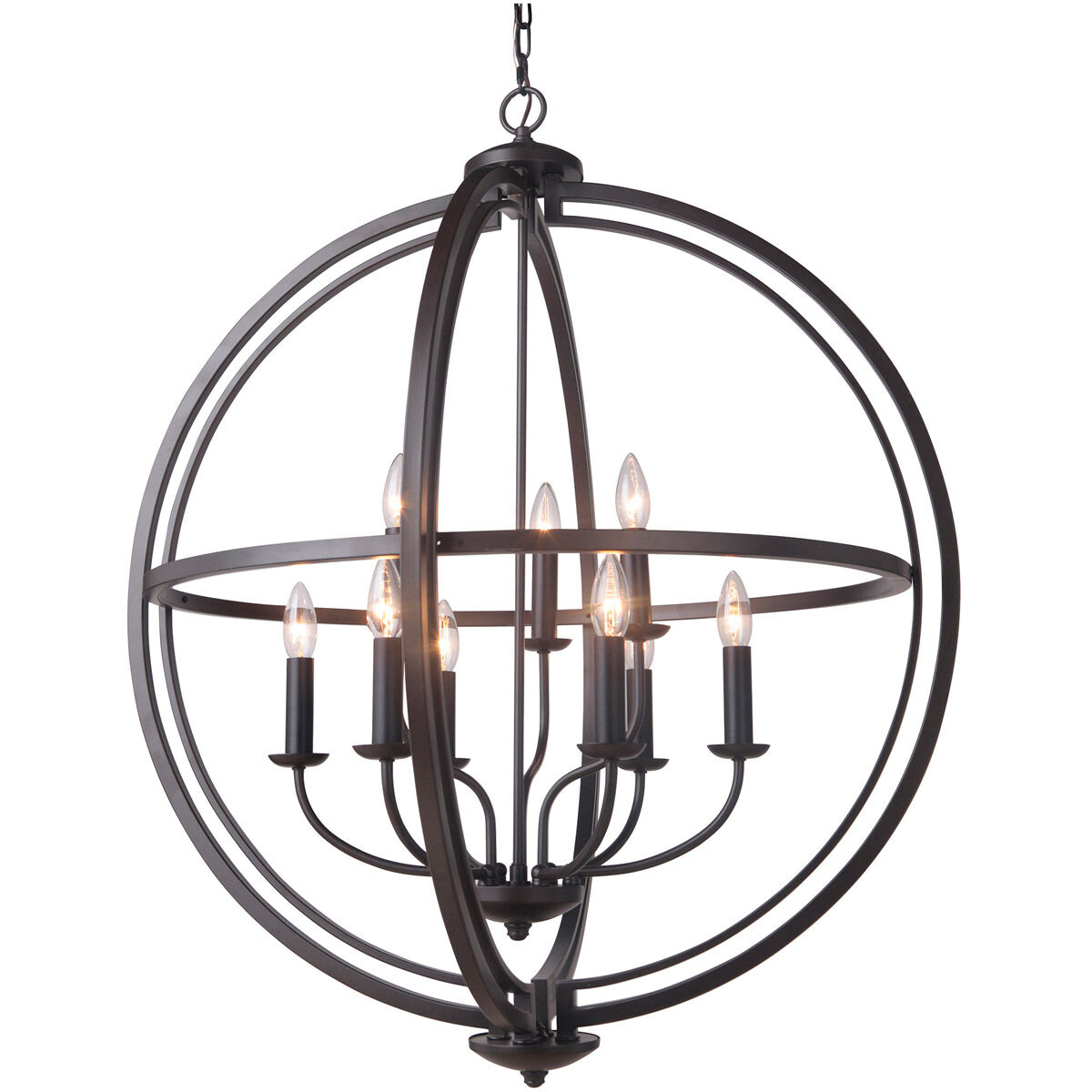 Berkeley 9 Light 30 inch Espresso Foyer Light Ceiling Light, Jeremiah