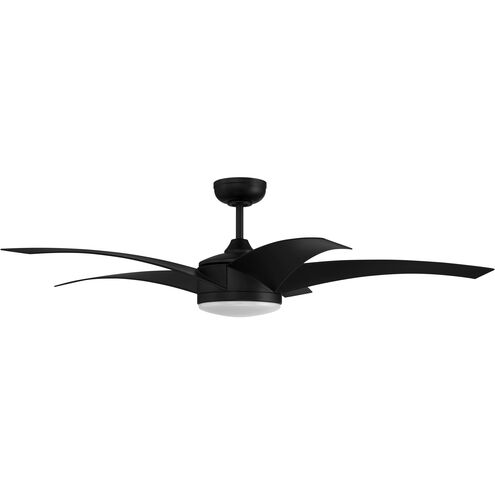Pursuit 54 inch Flat Black with Flat Black/Flat Black Blades Ceiling Fan