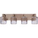 Andie 4 Light 28 inch Satin Brass Vanity Light Wall Light