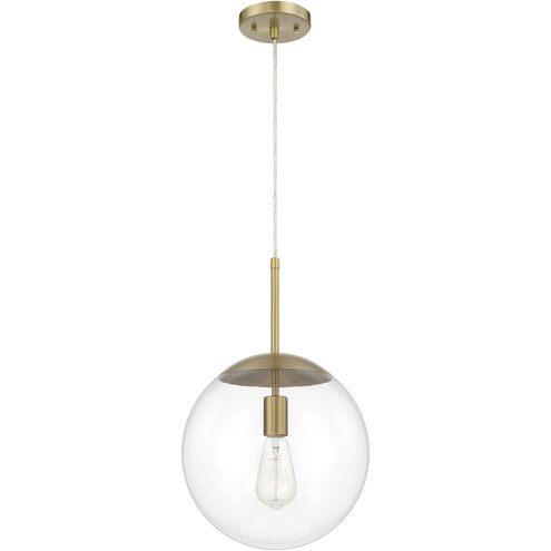 Gaze 1 Light 12 inch Satin Brass Pendant Ceiling Light
