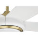 Frye 52 inch Satin Brass and White with White Blades Indoor Ceiling Fan