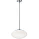 Gaze 1 Light 14 inch Chrome Pendant Ceiling Light, Oval