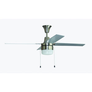 Connery 48 inch Brushed Polished Nickel with Brushed Nickel/Brushed Nickel Blades Ceiling Fan