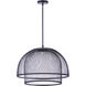 Sculptural Statement LED 24.25 inch Flat Black Pendant Ceiling Light