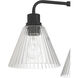 Pleated 4 Light 30 inch Flat Black Chandelier Ceiling Light