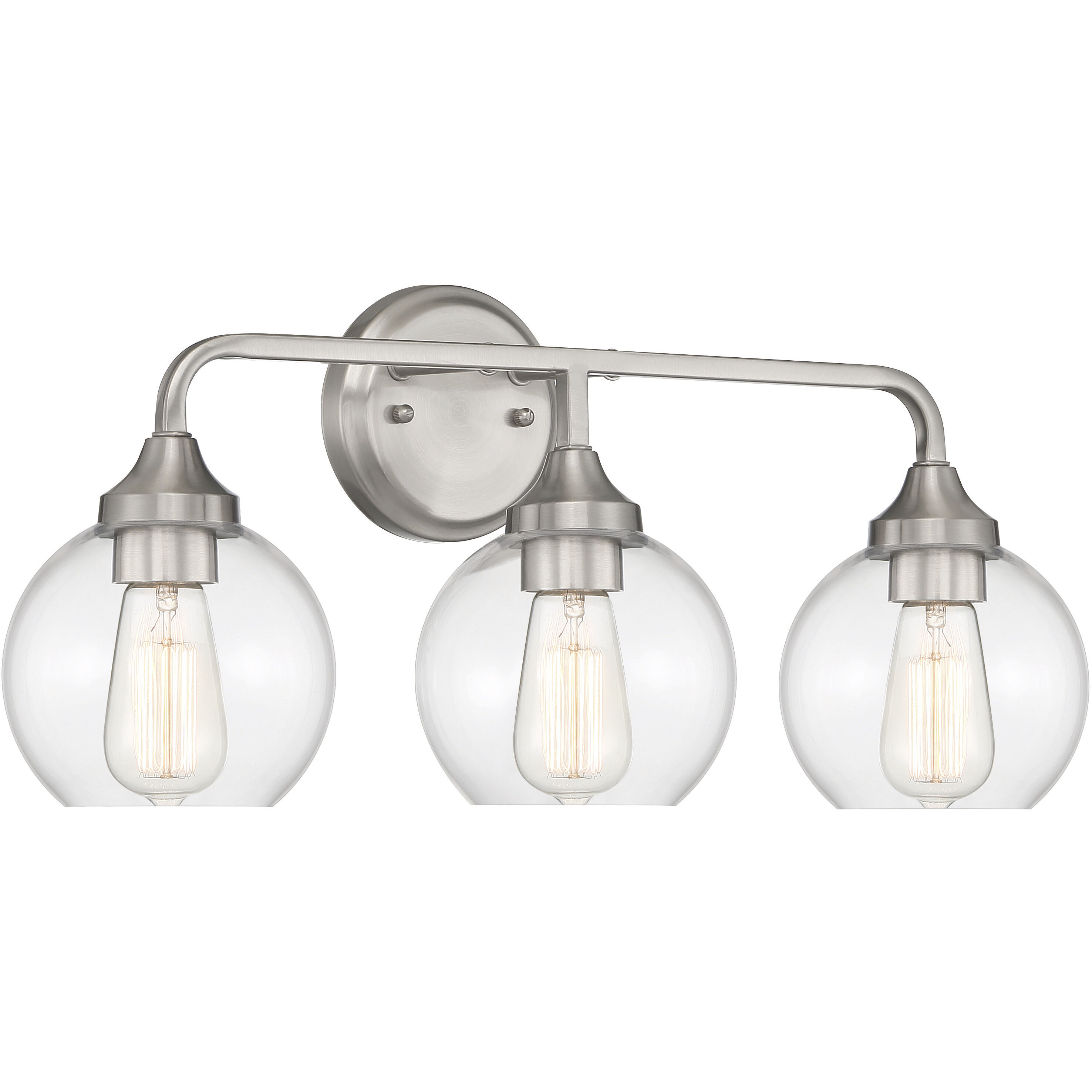 Glenda 3 Light 23 inch Brushed Polished Nickel Vanity Light Wall Light