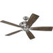 Forum 52 inch Brushed Polished Nickel with Dark Cedar/Weathered Mesquite Blades Ceiling Fan