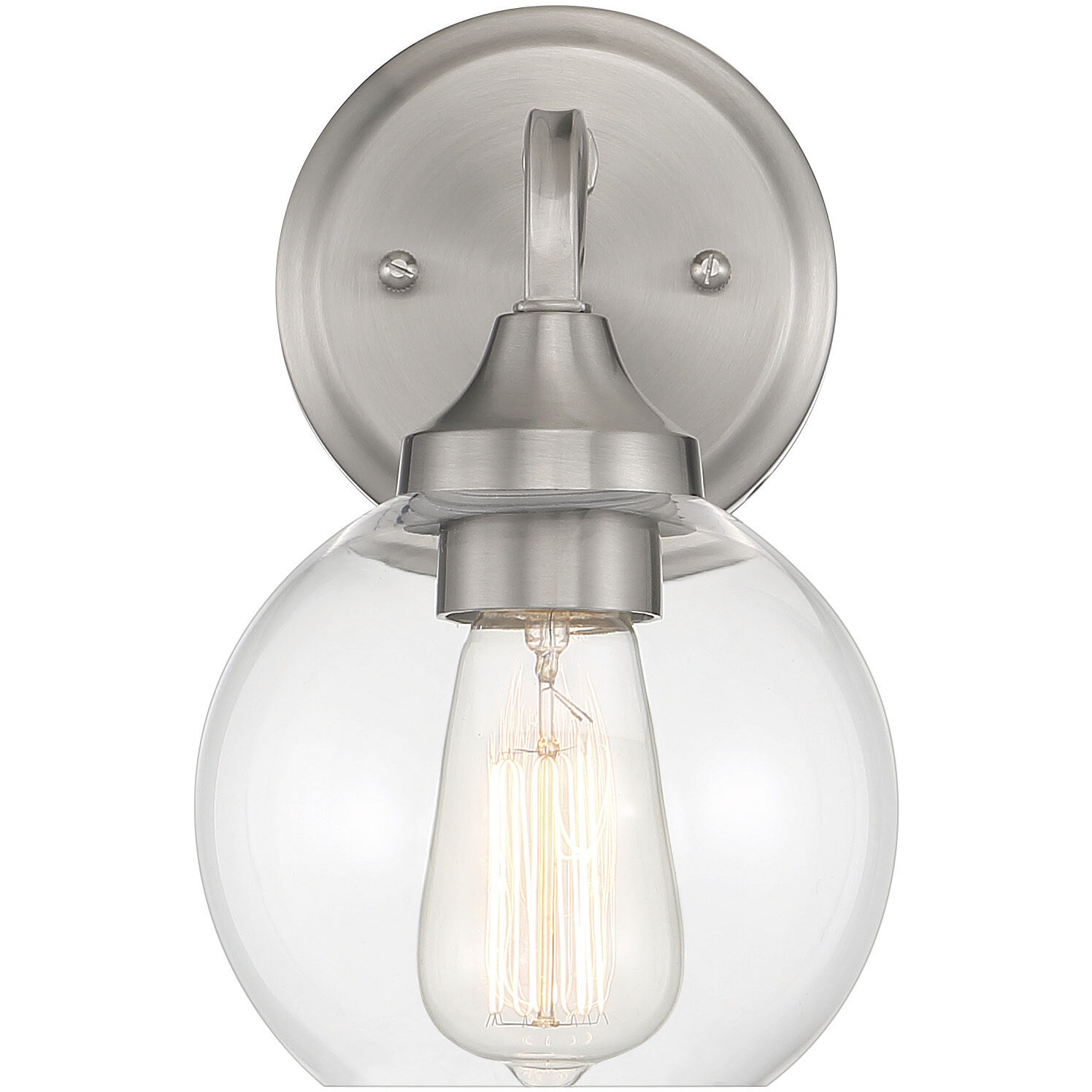 Glenda 1 Light 6 inch Brushed Polished Nickel Wall Sconce Wall Light