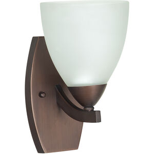 Almeda 1 Light 6 inch Old Bronze Wall Sconce Wall Light in White Frosted Glass