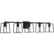 Dunn 5 Light 41 inch Flat Black Vanity Light Wall Light