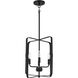 Stowe 4 Light 15 inch Flat Black Foyer Light Ceiling Light