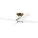 Cam 54 inch White/Satin Brass with White Blades Ceiling Fan (Blades Included)