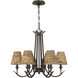 Kokomo 6 Light 24 inch Aged Bronze Brushed Chandelier Ceiling Light