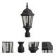 Straight Glass 1 Light 22 inch Textured Black Outdoor Post Mount in Textured Matte Black, Medium