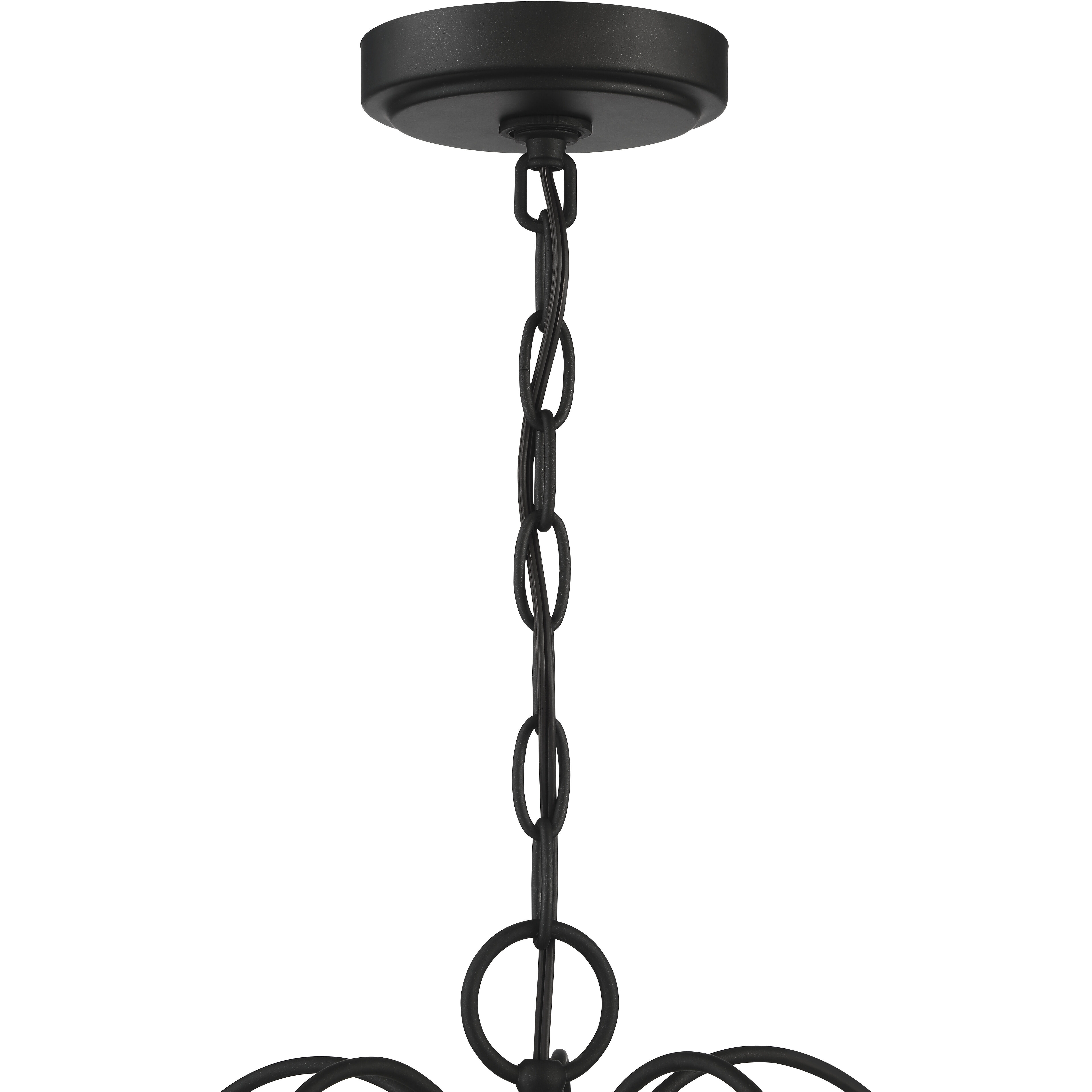 Anna 5 Light 25.5 inch Cottage White/Espresso Chandelier Ceiling Light