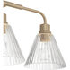 Pleated 3 Light 25 inch Premium Bronze Vanity Light Wall Light