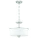 Neighborhood Bolden 2 Light 13 inch Brushed Polished Nickel Convertible Semi Flush Ceiling Light in White Frost Glass, Neighborhood Collection