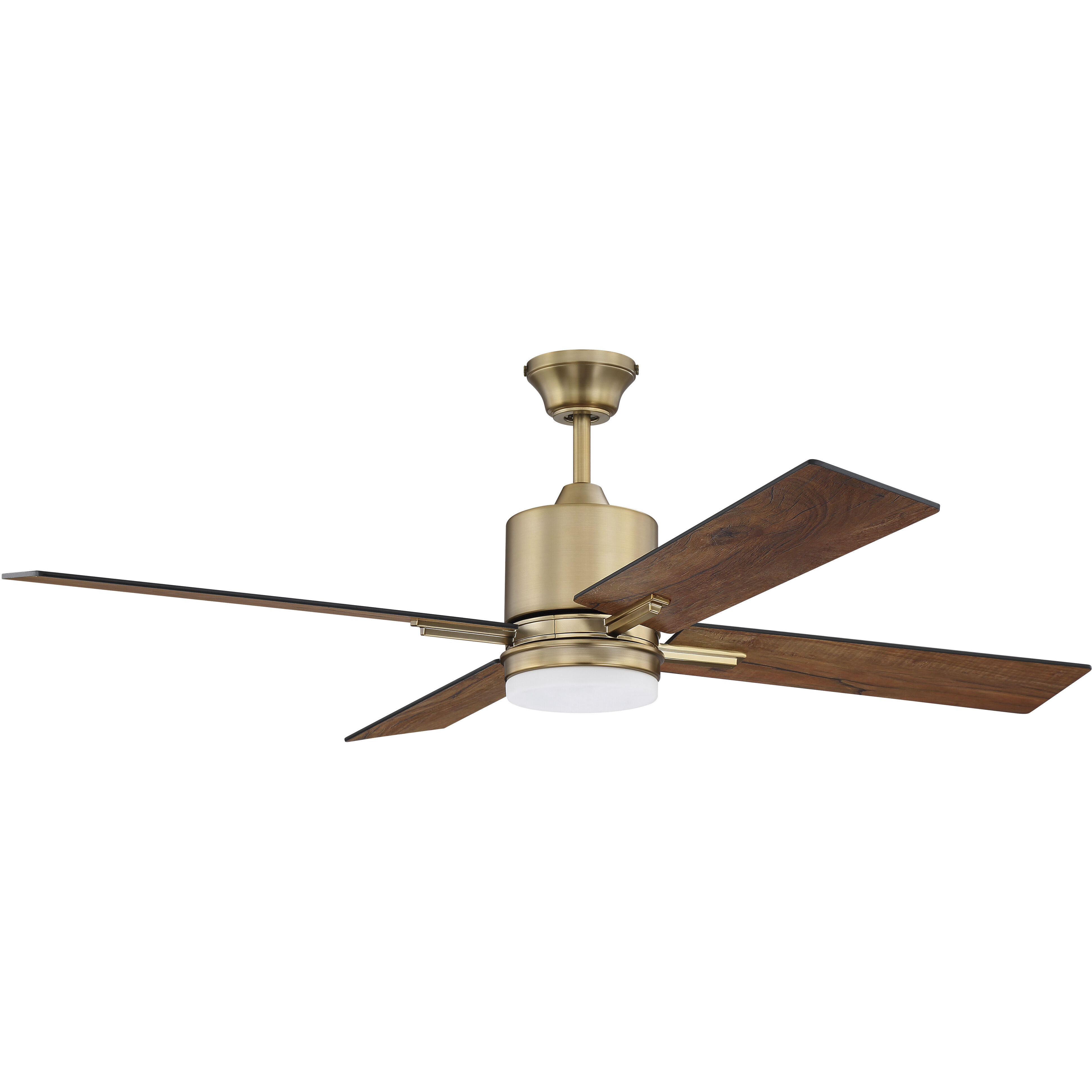 Teana 52 inch Satin Brass with Flat Black/Mesquite Blades Fan