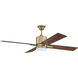 Teana 52 inch Satin Brass with Flat Black/Mesquite Blades Fan