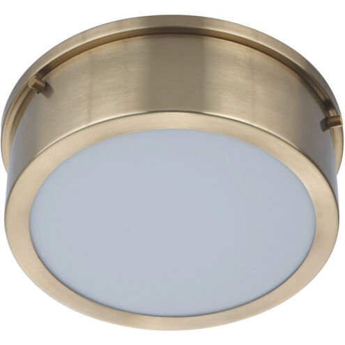 Fenn LED 9 inch Satin Brass Flushmount Ceiling Light