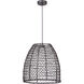 Bejamin 1 Light 18 inch Matte Black Pendant Ceiling Light