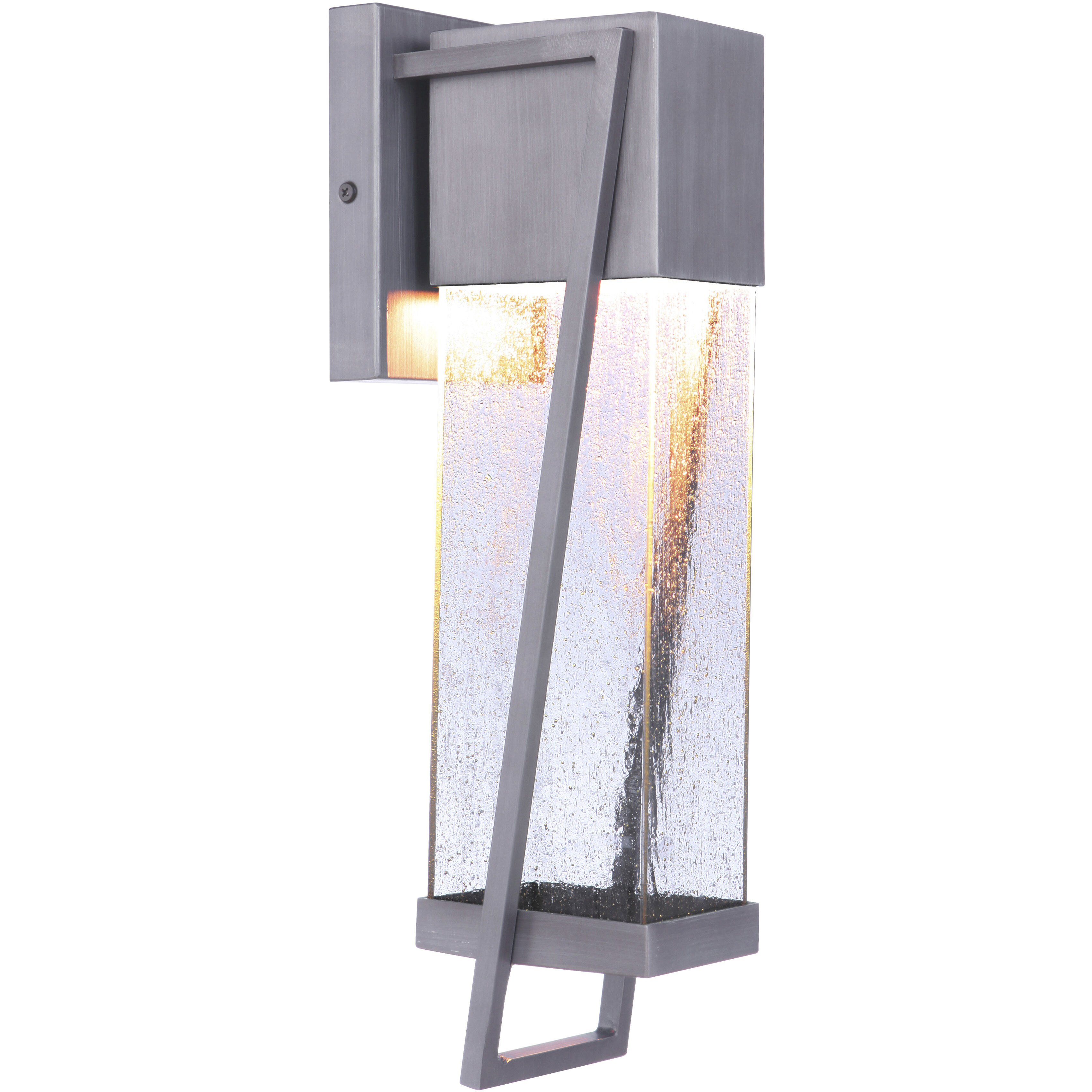 Bryce LED 17 inch Brushed Titanium Outdoor Wall Lantern