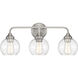 Glenda 3 Light 23 inch Brushed Polished Nickel Vanity Light Wall Light