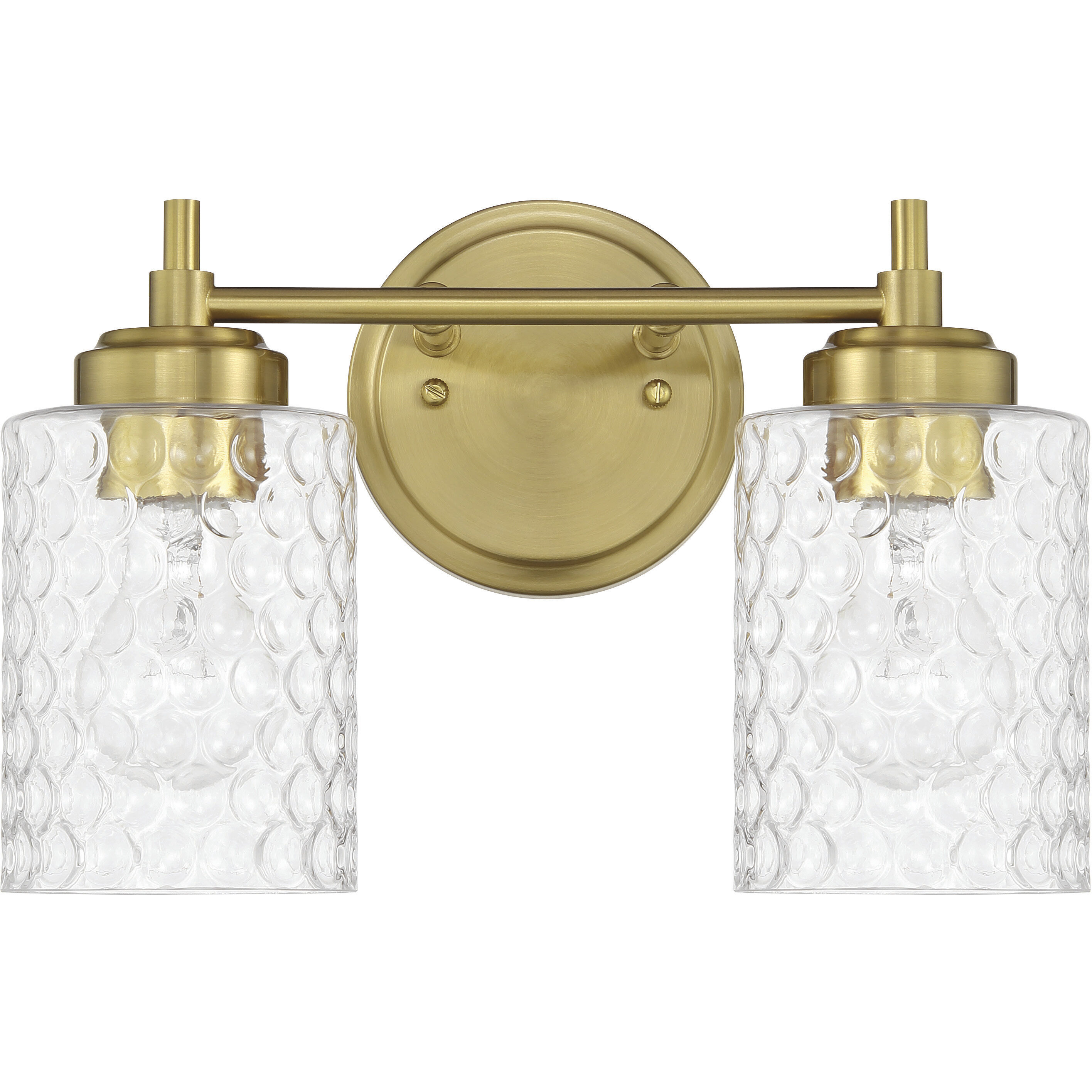 Claire 2 Light 12.75 inch Satin Brass Vanity Light Wall Light