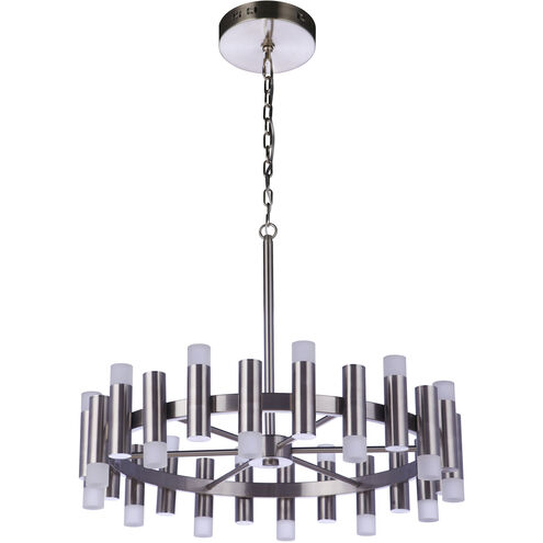 Simple Lux LED 27 inch Brushed Polished Nickel Chandelier Ceiling Light