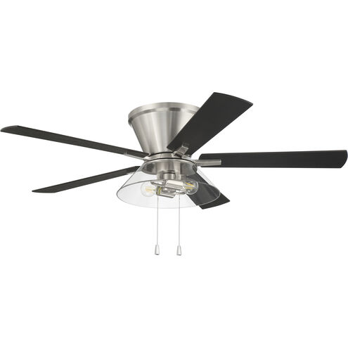 Insight 52 inch Brushed Polished Nickel with Black Walnut/Greywood Blades Ceiling Fan