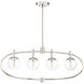 Piltz 4 Light 40 inch Polished Nickel Island Light Ceiling Light