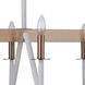 The Reserve Island Light Ceiling Light in Matte White/Satin Brass