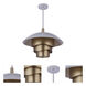 Sculptural Statement LED 19 inch Matte White/Matte Gold Pendant Ceiling Light in Matte White and Matte Gold