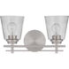 Neighborhood Drake 2 Light 16 inch Brushed Polished Nickel Vanity Light Wall Light, Neighborhood Collection