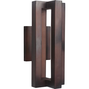 Kai LED 14 inch Aged Copper Outdoor Wall Mount, Small