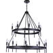 Larrson 18 Light 36 inch Flat Black Chandelier Ceiling Light