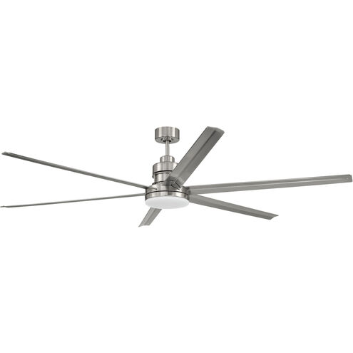Mondo 72 inch Brushed Polished Nickel with Brushed Nickel Blades Ceiling Fan