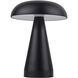 Marta 8.25 inch 1.20 watt Flat Black Rechargeable Lamp Portable Light
