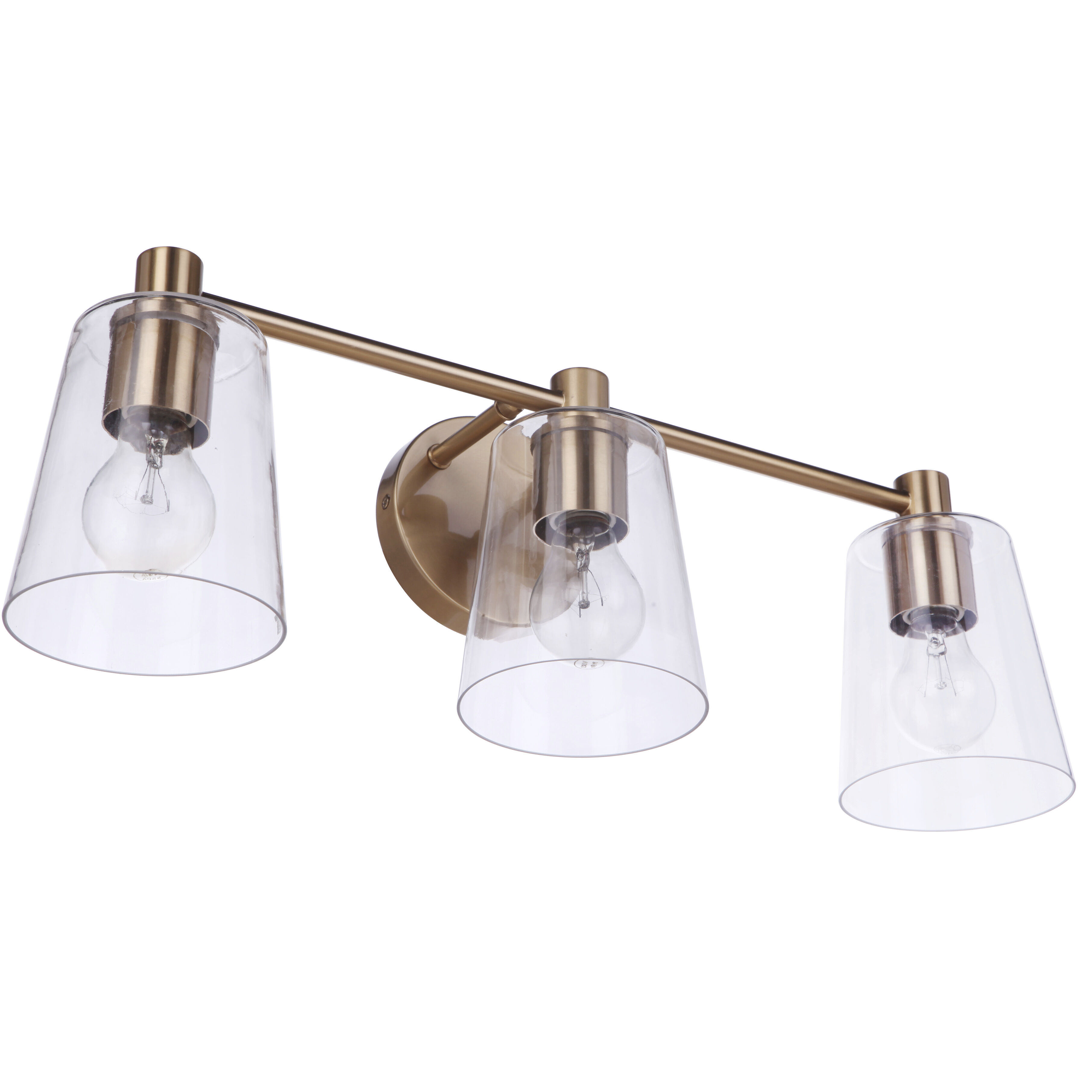 Emilio 3 Light 23 inch Satin Brass Vanity Light Wall Light