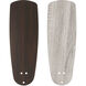 Wheeler 42 inch Brushed Polished Nickel with Driftwood/Walnut Blades Fan