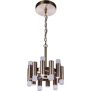 Simple Lux LED 12 inch Satin Brass Convertible Semi Flush Ceiling Light