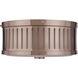 Livingston 3 Light 13 inch Satin Brass Flushmount Ceiling Light